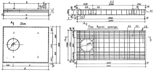 Плита перекрытия ВП 25-6 (с отв) Плита перекрытия ВП 25-6 (с отв)