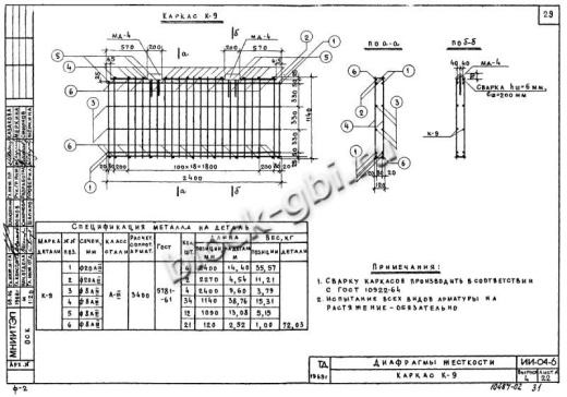 Диафрагма жесткости В-26-38п