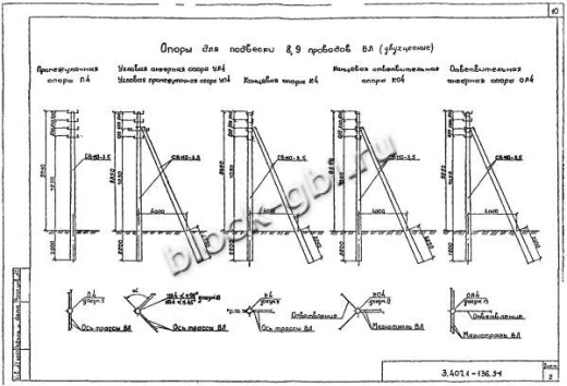 Переходная промежуточная опора ПП4