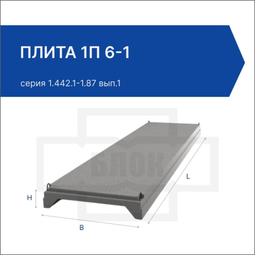 Плита 1П 6-1 Плита 1П 6-1